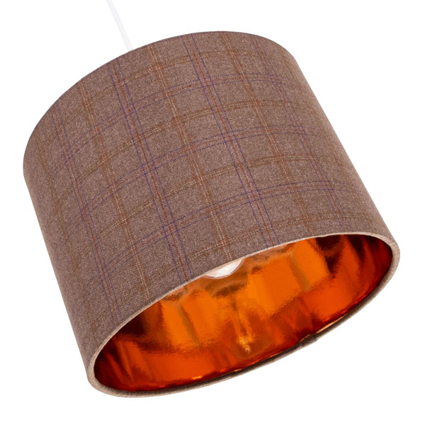 Happy Homewares 18Cm H x 25Cm W Linen Drum Lamp Shade ( Screw On ) in